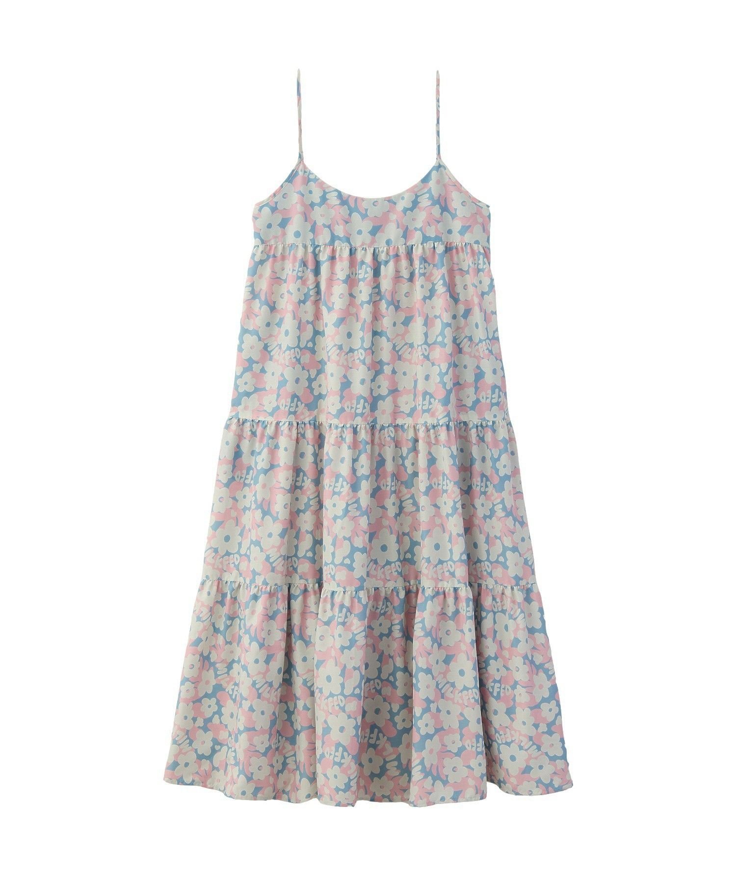 【ミルクフェド/MILKFED.】のFLORAL ALL OVER PATTERN DRESS インテリア・キッズ・メンズ・レディースファッション・服の通販 founy(ファウニー) 　ファッション　Fashion　レディースファッション　Fashion for Women　ワンピース　Dresses　フォーマル・パーティードレス・結婚式用ドレス　Elegant & Casual Dresses　ガーリー　Girly, Feminine Style　ドレス　Dress, One-Piece　パターン　Pattern, Design Print　フィット　Fit, Slim Fit　フラワー　Flower, Floral　ポケット　Pocket, Pocket Detail　ラップ　Wrap, Wrap Design　LtPINK|ID: prp329100004982402 ipo3291000000037326497