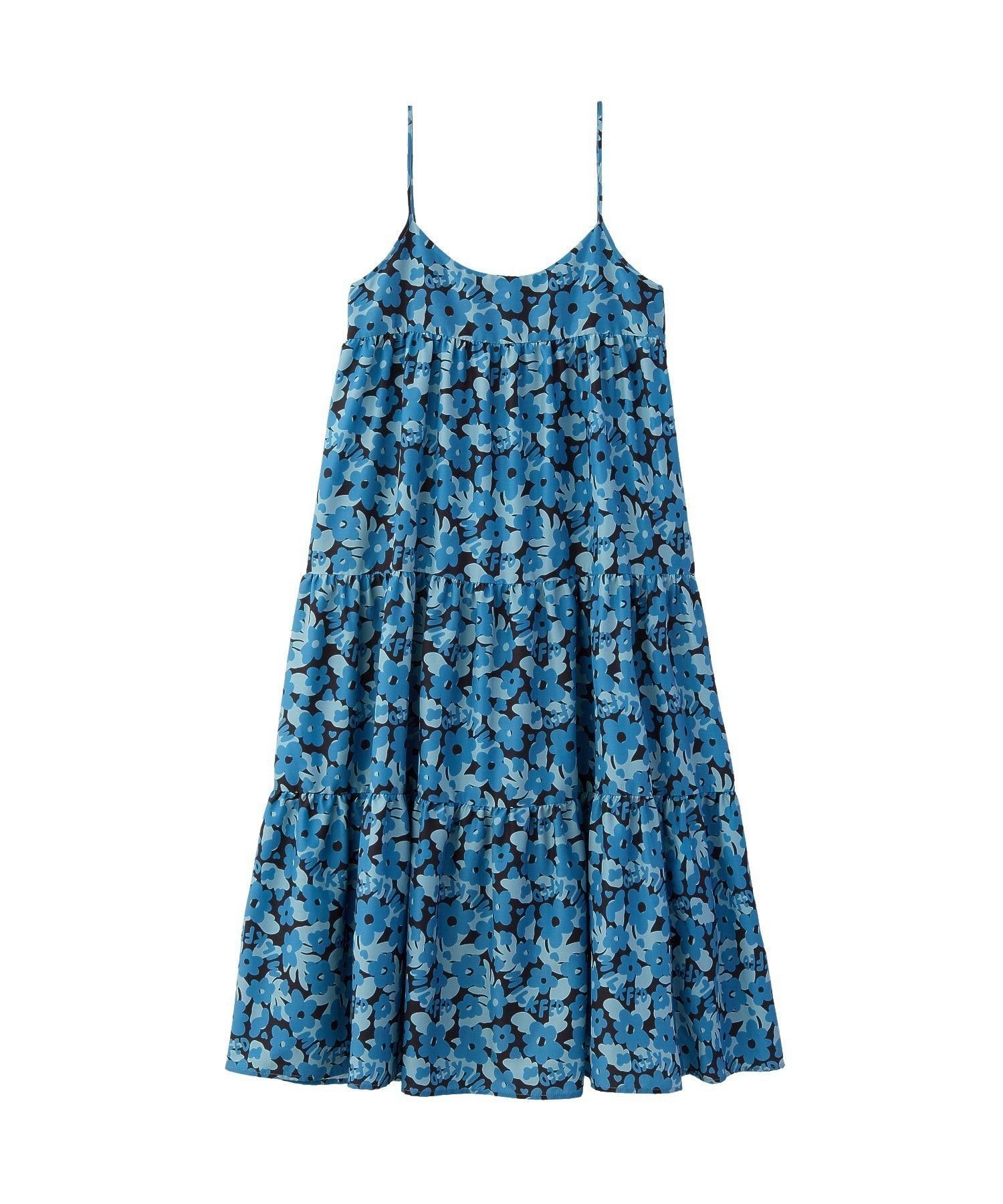 【ミルクフェド/MILKFED.】のFLORAL ALL OVER PATTERN DRESS インテリア・キッズ・メンズ・レディースファッション・服の通販 founy(ファウニー) 　ファッション　Fashion　レディースファッション　Fashion for Women　ワンピース　Dresses　フォーマル・パーティードレス・結婚式用ドレス　Elegant & Casual Dresses　ガーリー　Girly, Feminine Style　ドレス　Dress, One-Piece　パターン　Pattern, Design Print　フィット　Fit, Slim Fit　フラワー　Flower, Floral　ポケット　Pocket, Pocket Detail　ラップ　Wrap, Wrap Design　BLUE|ID: prp329100004982402 ipo3291000000037326498