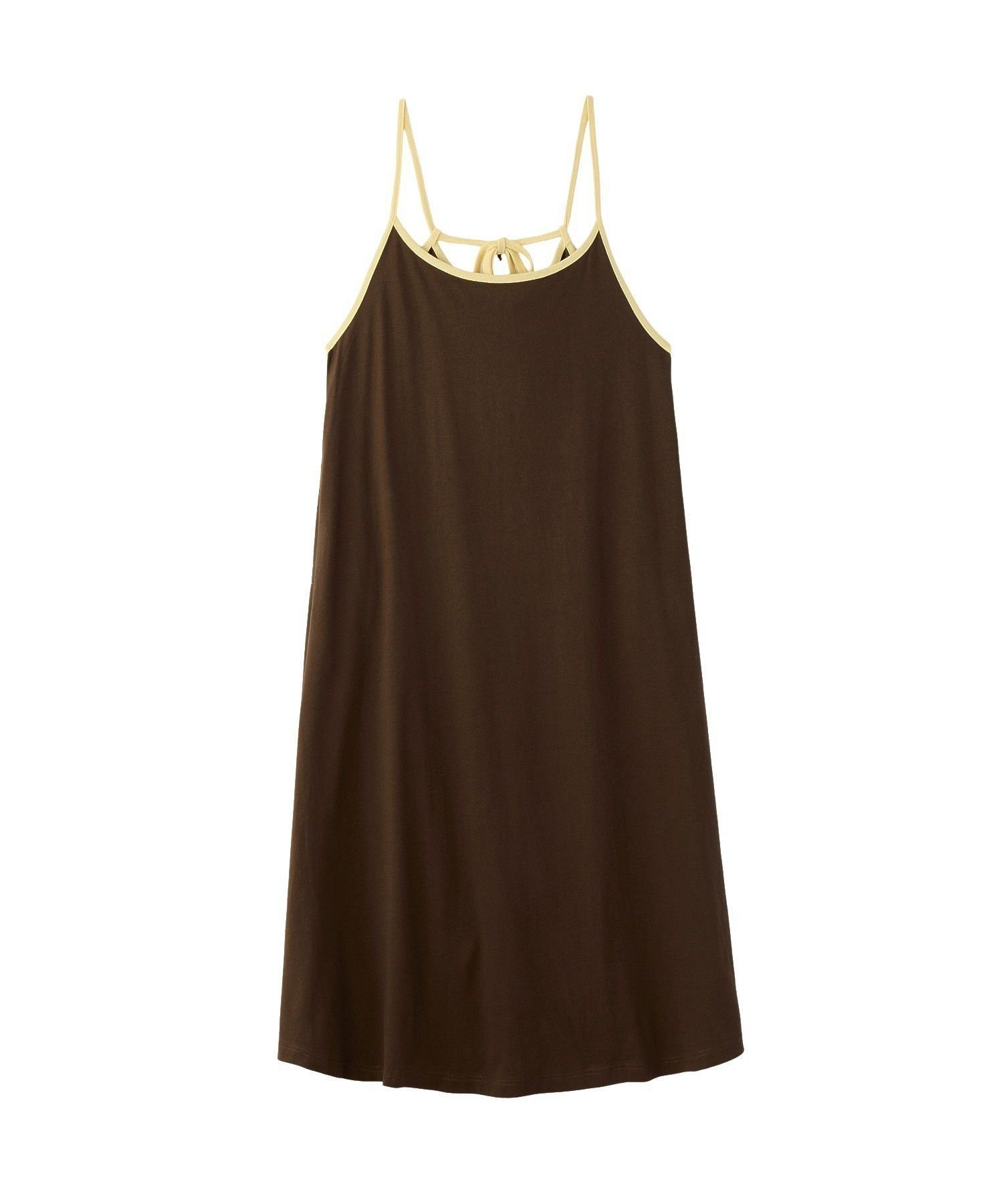 【ミルクフェド/MILKFED.】のBICOLOR BACK RIBBON CAMISOLE DRESS インテリア・キッズ・メンズ・レディースファッション・服の通販 founy(ファウニー) 　ファッション　Fashion　レディースファッション　Fashion for Women　ワンピース　Dresses　フォーマル・パーティードレス・結婚式用ドレス　Elegant & Casual Dresses　ポケット　Pocket, Pocket Detail　ラップ　Wrap, Wrap Design　リボン　Ribbon, Bow　夏　Summer　BROWN|ID: prp329100004982403 ipo3291000000037326501