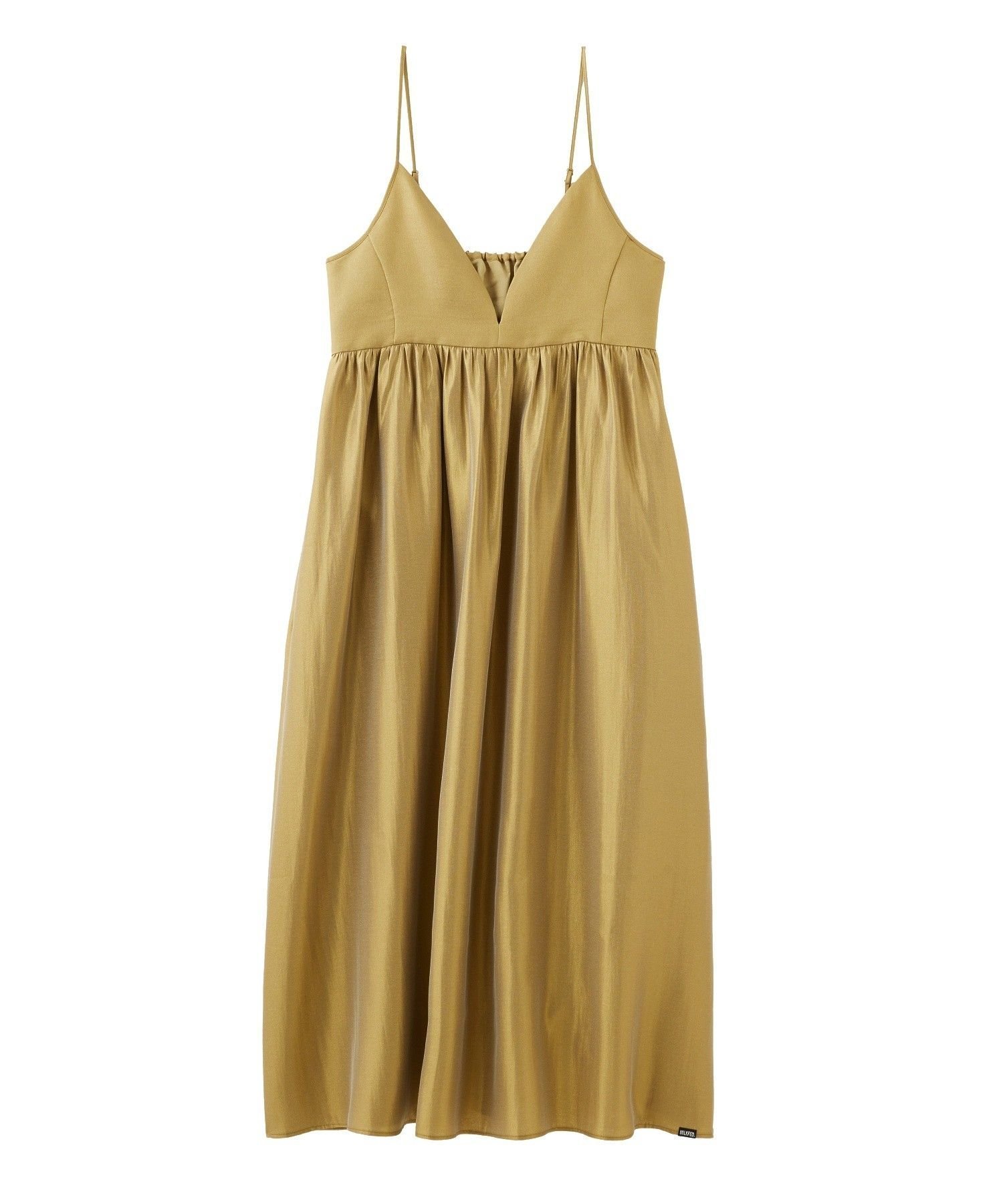【ミルクフェド/MILKFED.】のSHINY CAMISOLE DRESS インテリア・キッズ・メンズ・レディースファッション・服の通販 founy(ファウニー) 　ファッション　Fashion　レディースファッション　Fashion for Women　ワンピース　Dresses　フォーマル・パーティードレス・結婚式用ドレス　Elegant & Casual Dresses　キャミソール　Camisole, Spaghetti Strap Top　シンプル　Simple, Minimal　デニム　Denim, Jeans Material　ドレス　Dress, One-Piece　長袖　Long Sleeve, Full Sleeve　半袖　Short Sleeve, Half Sleeve　マキシ　Maxi, Full Length　ロング　Long, Long-Length　おすすめ　Recommended / Our Picks　GOLD|ID: prp329100004982406 ipo3291000000037326513