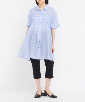 【ケービーエフ/KBF / URBAN RESEARCH】のターンナップシャーリングミニワンピース 大人の最旬トレンドファッション＆コーディネート founy(ファウニー) ファッション Fashion レディースファッション Fashion for Women ワンピース Dresses 2026年 2026 2026春夏・S/S Spring/Summer 2026 SS26 シャーリング Shirring, Ruched ストライプ Stripe, Striped Pattern 夏 Summer S/S・春夏 SS, Spring/Summer, Warm Season |ID:prp329100004982423