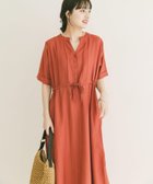 【アイテムズアーバンリサーチ/ITEMS URBAN RESEARCH】のウエストマーク半袖ワンピース 大人の最旬トレンドファッション＆コーディネート founy(ファウニー) ファッション Fashion レディースファッション Fashion for Women ワンピース Dresses 2026年 2026 2026春夏・S/S Spring/Summer 2026 SS26 サンダル Sandals, Summer Shoes シューズ Shoes, Footwear シンプル Simple, Minimal スニーカー Sneakers, Trainers ネップ Nepp, Slub Yarn バレエ Ballet, Ballet Style エレガント 上品 Elegant 半袖 Short Sleeve, Half Sleeve 夏 Summer S/S・春夏 SS, Spring/Summer, Warm Season thumbnail オレンジ|ID: prp329100004982425 ipo3291000000037326581