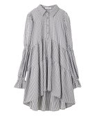 【ミルクフェド/MILKFED.】のGINGHAM CHECK TIERED DRESS BLACK|ID: prp329100004982436 ipo3291000000037360943