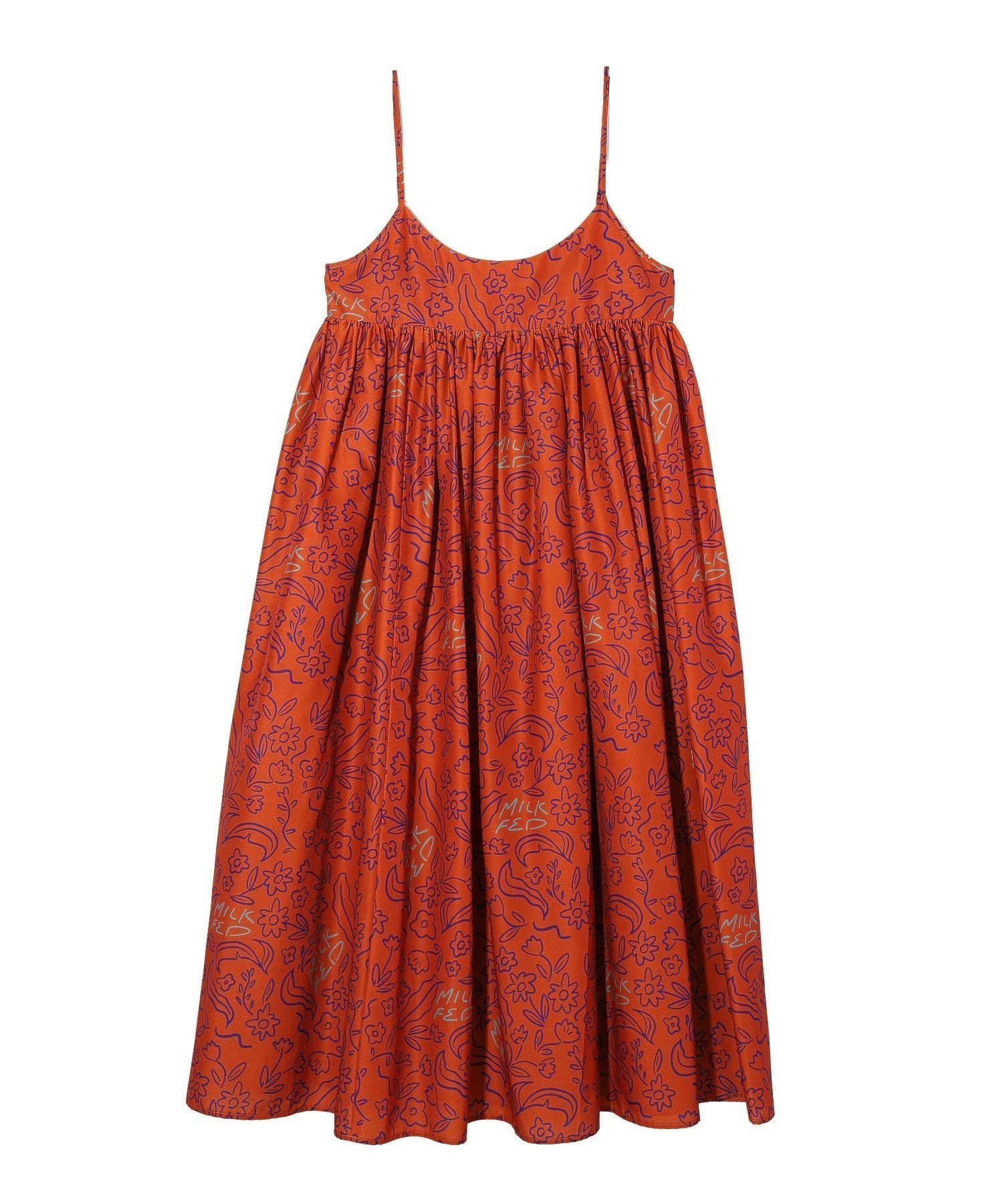 【ミルクフェド/MILKFED.】のFLORAL CAMISOLE DRESS インテリア・キッズ・メンズ・レディースファッション・服の通販 founy(ファウニー) 　ファッション　Fashion　レディースファッション　Fashion for Women　ワンピース　Dresses　フォーマル・パーティードレス・結婚式用ドレス　Elegant & Casual Dresses　キャップ　Cap, Baseball Cap　キャミ　Camisole, Cami Top　キャミワンピース　Cami Dress, Slip Dress　コンパクト　Compact, Small Size　サングラス　Sunglasses, Shades　セットアップ　Set-Up, Coordinated Outfit　タンク　Tank Top, Sleeveless Top　パターン　Pattern, Design Print　フラワー　Flower, Floral　マキシ　Maxi, Full Length　ラップ　Wrap, Wrap Design　リゾート　Resort, Vacation Style　リュック　Backpack, Rucksack　ロング　Long, Long-Length　夏　Summer　BROWN|ID: prp329100004982437 ipo3291000000037326624