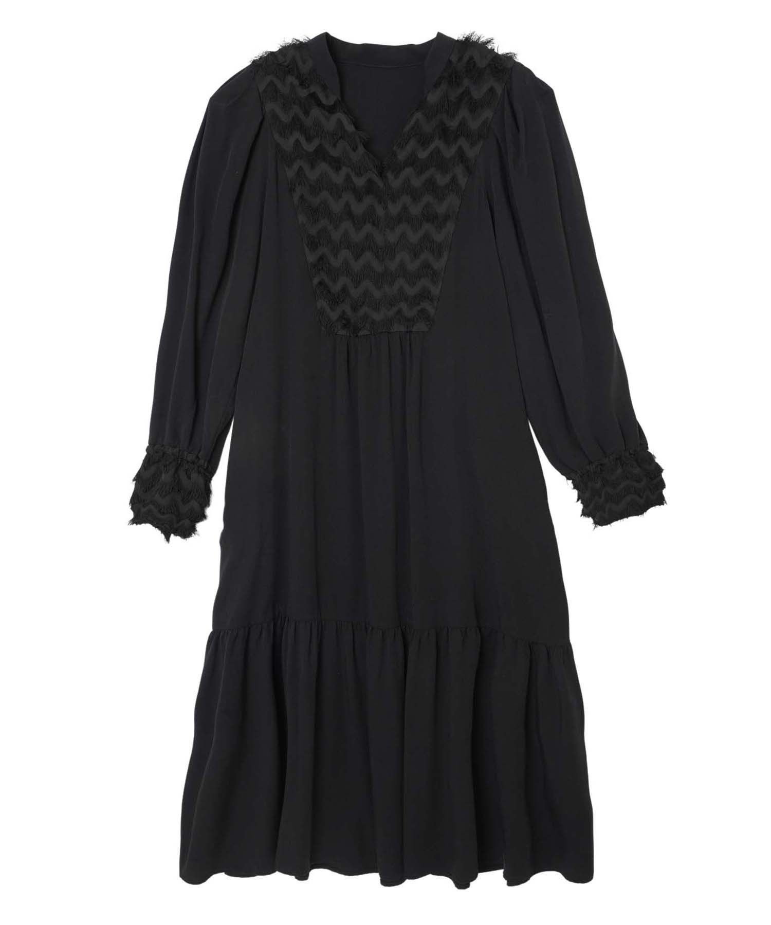【ミルクフェド/MILKFED.】のFRINGE PANELED DRESS インテリア・キッズ・メンズ・レディースファッション・服の通販 founy(ファウニー) 　ファッション　Fashion　レディースファッション　Fashion for Women　ワンピース　Dresses　フォーマル・パーティードレス・結婚式用ドレス　Elegant & Casual Dresses　オケージョン　Occasion Wear　キャップ　Cap, Baseball Cap　フリンジ　Fringe, Tassel　ポケット　Pocket, Pocket Detail　マキシ　Maxi, Full Length　ランダム　Random, Irregular　ロング　Long, Long-Length　おすすめ　Recommended / Our Picks　BLACK|ID: prp329100004982441 ipo3291000000037326639
