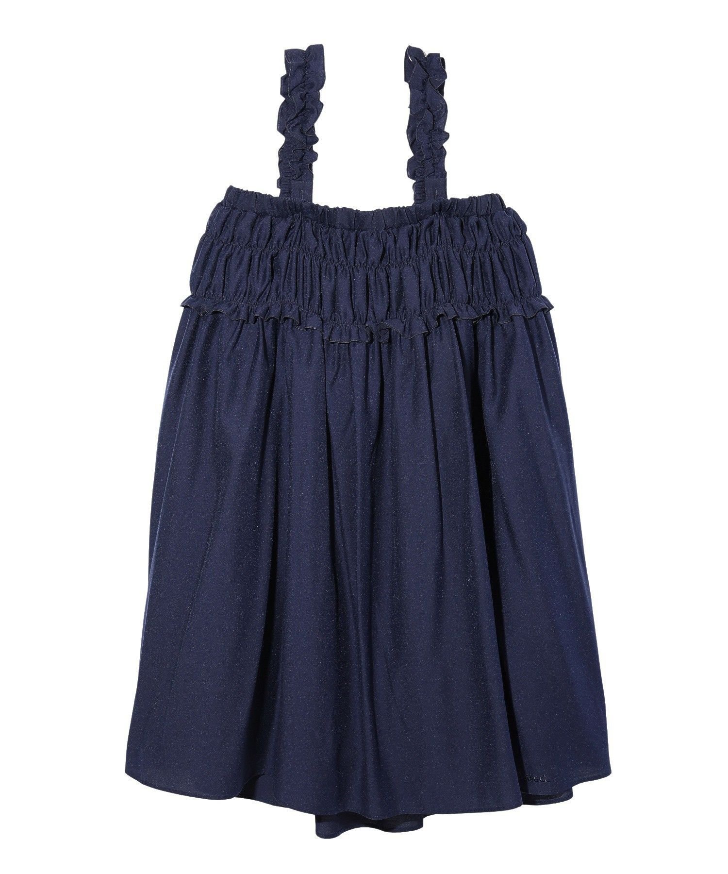 【ミルクフェド/MILKFED.】のGATHERED 2WAY DRESS インテリア・キッズ・メンズ・レディースファッション・服の通販 founy(ファウニー) 　ファッション　Fashion　レディースファッション　Fashion for Women　ワンピース　Dresses　フォーマル・パーティードレス・結婚式用ドレス　Elegant & Casual Dresses　インナー　Innerwear　エアリー　Airy Texture　キャミソール　Camisole, Spaghetti Strap Top　ギャザー　Gathered, Ruffled　シンプル　Simple, Minimal　タンク　Tank Top, Sleeveless Top　バランス　Balance, Style Balance　フェミニン　Feminine, Girly　フリル　Frill, Ruffle　ラップ　Wrap, Wrap Design　ロング　Long, Long-Length　おすすめ　Recommended / Our Picks　NAVY|ID: prp329100004982445 ipo3291000000037326654