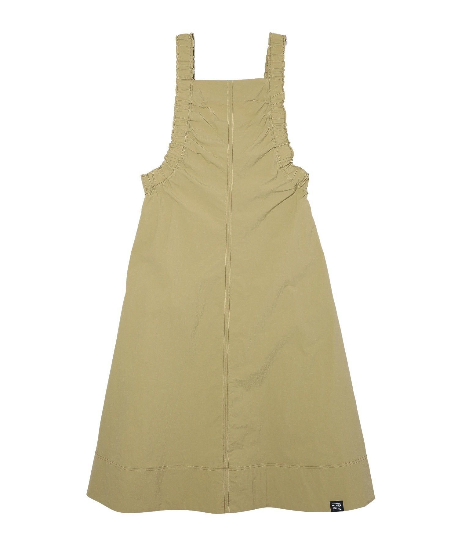 【ミルクフェド/MILKFED.】のGATHERED SHOULDER DRESS インテリア・キッズ・メンズ・レディースファッション・服の通販 founy(ファウニー) 　ファッション　Fashion　レディースファッション　Fashion for Women　ワンピース　Dresses　フォーマル・パーティードレス・結婚式用ドレス　Elegant & Casual Dresses　インナー　Innerwear　秋　Autumn　ギャザー　Gathered, Ruffled　タンク　Tank Top, Sleeveless Top　マキシ　Maxi, Full Length　ロング　Long, Long-Length　BEIGE|ID: prp329100004982447 ipo3291000000037326661