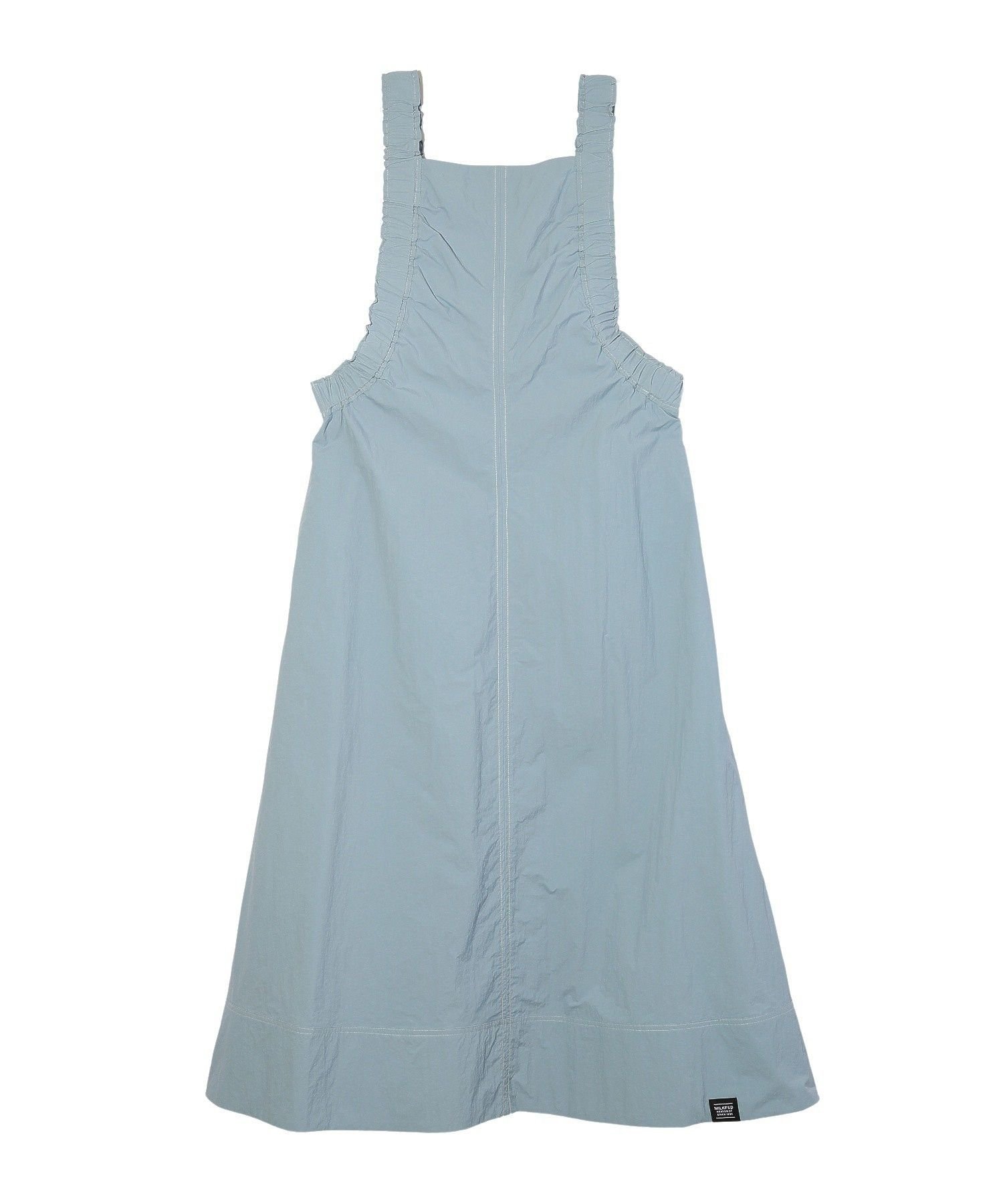 【ミルクフェド/MILKFED.】のGATHERED SHOULDER DRESS インテリア・キッズ・メンズ・レディースファッション・服の通販 founy(ファウニー) 　ファッション　Fashion　レディースファッション　Fashion for Women　ワンピース　Dresses　フォーマル・パーティードレス・結婚式用ドレス　Elegant & Casual Dresses　インナー　Innerwear　秋　Autumn　ギャザー　Gathered, Ruffled　タンク　Tank Top, Sleeveless Top　マキシ　Maxi, Full Length　ロング　Long, Long-Length　LtBLUE|ID: prp329100004982447 ipo3291000000037326662