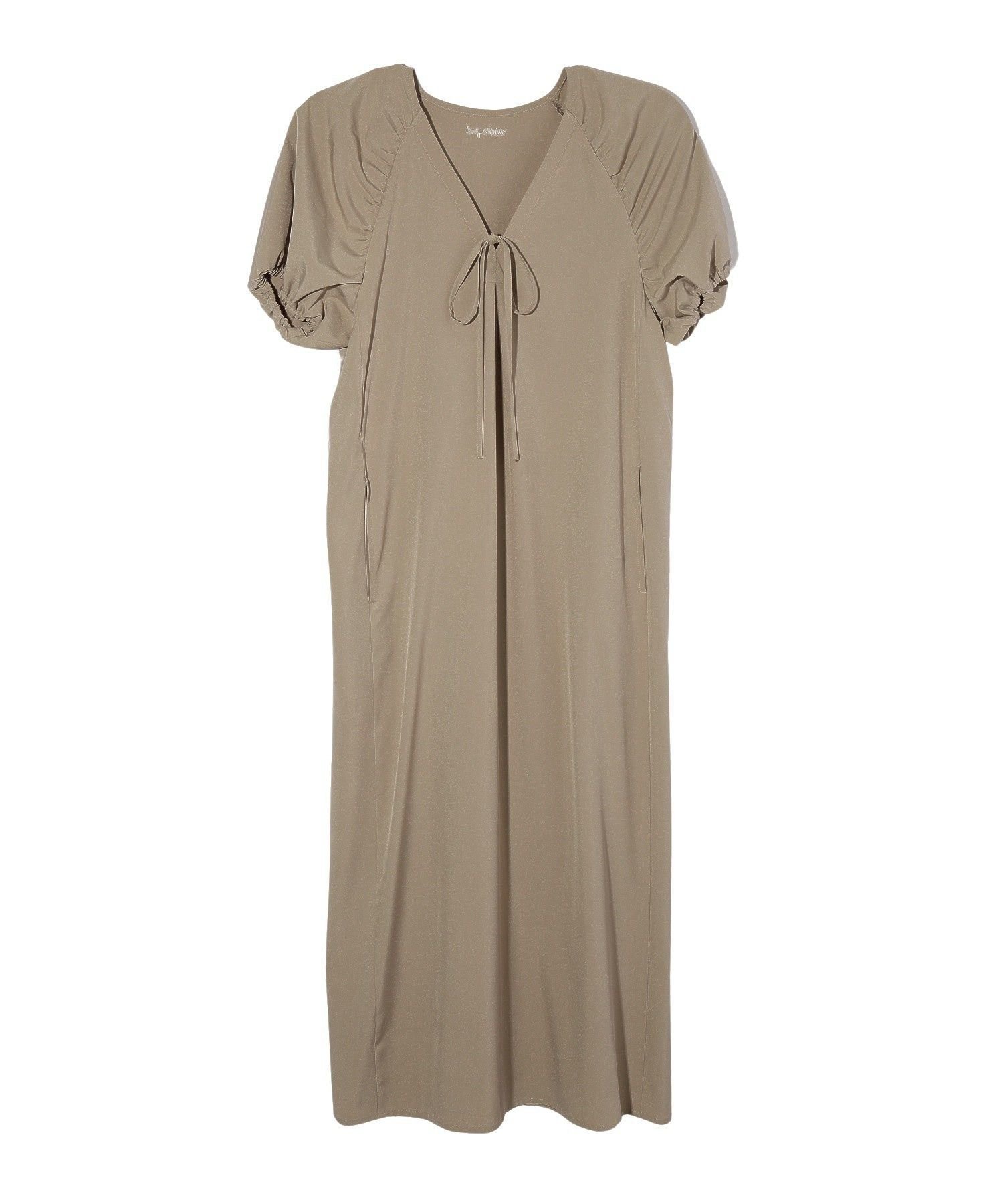 【ミルクフェド/MILKFED.】のGATHERED BALLOON SLEEVE DRESS インテリア・キッズ・メンズ・レディースファッション・服の通販 founy(ファウニー) 　ファッション　Fashion　レディースファッション　Fashion for Women　トップス・カットソー　Cut & Sew Tops　ワンピース　Dresses　フォーマル・パーティードレス・結婚式用ドレス　Elegant & Casual Dresses　ギャザー　Gathered, Ruffled　サングラス　Sunglasses, Shades　サンダル　Sandals, Summer Shoes　スニーカー　Sneakers, Trainers　ポケット　Pocket, Pocket Detail　マキシ　Maxi, Full Length　リゾート　Resort, Vacation Style　ロング　Long, Long-Length　楽ちん　Easy Fit, Comfortable　おすすめ　Recommended / Our Picks　GREY|ID: prp329100004982449 ipo3291000000037326668