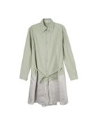 【ミルクフェド/MILKFED.】のSHIRT DRESS 大人の最旬トレンドファッション＆コーディネート founy(ファウニー) ファッション Fashion レディースファッション Fashion for Women トップス・カットソー Cut & Sew Tops シャツ・ブラウス・オフィスカジュアル Elegant Blouses & Button-Ups ワンピース Dresses フォーマル・パーティードレス・結婚式用ドレス Elegant & Casual Dresses シャツワンピ Shirt Dress, Shirt One-Piece ドレス Dress, One-Piece ブラウジング Blouson Silhouette, Cinched Waist ボトム Bottoms, Lower Wear リボン Ribbon, Bow おすすめ Recommended / Our Picks thumbnail LtGREEN|ID: prp329100004982452 ipo3291000000037326679