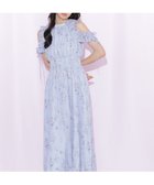 【ジルバイジルスチュアート/JILL by JILLSTUART】のプリーツフリルフラワーワンピース 大人の最旬トレンドファッション＆コーディネート founy(ファウニー) ファッション Fashion レディースファッション Fashion for Women ワンピース Dresses シアー Sheer, See-Through シャーリング Shirring, Ruched スマート Smart, Elegant フィット Fit, Slim Fit フラワー Flower, Floral フリル Frill, Ruffle プリーツ Pleats, Pleated リボン Ribbon, Bow エレガント 上品 Elegant thumbnail ブルー1|ID: prp329100004982467 ipo3291000000037326729