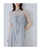 【ビーフラット/bflat】のシアーレースボレロセットドレス 2点セット キャミワンピース 結婚式 成人式 二次会 ブルーグレー|ID: prp329100004982469 ipo3291000000037361385
