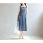 【ローズティアラ/Rose Tiara】の【接触冷感】バックシャーリングジャンパースカート 大人の最旬トレンドファッション＆コーディネート founy(ファウニー) ファッション Fashion レディースファッション Fashion for Women スカート Skirts インナー Innerwear シャンブレー Chambray, Denim-Like Fabric シャーリング Shirring, Ruched フィット Fit, Slim Fit フェミニン Feminine, Girly フレア Flare, Flared ポケット Pocket, Pocket Detail エレガント 上品 Elegant thumbnail ダークブルー|ID: prp329100004982479 ipo3291000000037326776