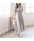 【クリア/clear】の【低身長対応/サイズ展開あり】5分袖ドロストスリーブシャツワンピース 初夏/抜け感/二の腕カバー GYBE|ID: prp329100004982481 ipo3291000000037326782