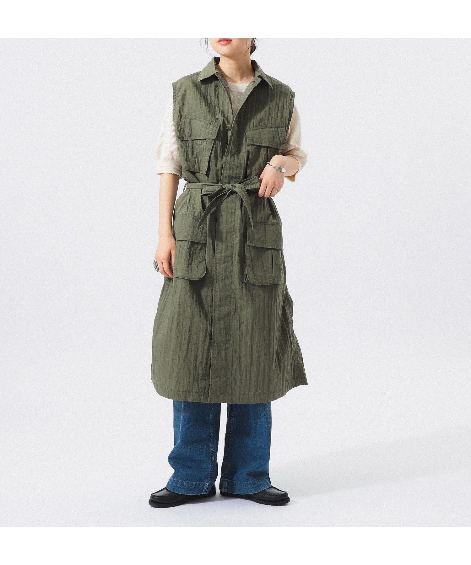 【ビームス ウイメン/BEAMS】のミリタリー ノースリーブ ワンピース インテリア・キッズ・メンズ・レディースファッション・服の通販 founy(ファウニー) 　ファッション　Fashion　レディースファッション　Fashion for Women　ワンピース　Dresses　インナー　Innerwear　スウェット / スエット　Sweatshirt, Sweatwear　ストレート　Straight, Straight Cut　タンブラー　Tumbler, Travel Mug　ノースリーブ　Sleeveless, No-Sleeve　フィット　Fit, Slim Fit　ポケット　Pocket, Pocket Detail　ミリタリー　Military, Army Style　リラックス　Relax, Relaxed Fit　ワッシャー　Washer, Crinkled Finish　夏　Summer　OLIVE|ID: prp329100004982497 ipo3291000000037326842