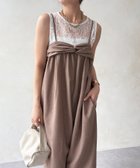 【ドゥドゥ/DouDou】の【WEB限定】ツイストビスチェサロペット 大人の最旬トレンドファッション＆コーディネート founy(ファウニー) ファッション Fashion レディースファッション Fashion for Women トップス・カットソー Cut & Sew Tops ビスチェ Bustiers & Corset Tops / Layered Bustier Style ワンピース Dresses サロペット&オールインワン Dungarees & Jumpsuit Styles 洗える Machine Washable シンプル Simple, Minimal スマート Smart, Elegant タンク Tank Top, Sleeveless Top ツイスト Tweed, Tweed Fabric フロント Front, Front Design リラックス Relax, Relaxed Fit ワイド Wide, Wide Fit S/S・春夏 SS, Spring/Summer, Warm Season 再入荷 Restock / Back in Stock 夏 Summer 2026年 2026 2026春夏・S/S Spring/Summer 2026 SS26 thumbnail グレージュ|ID: prp329100004982502 ipo3291000000037326859
