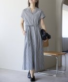 【プレフェリール/PREFERIR】の細見えストライプオープンカラーシャツワンピース 大人の最旬トレンドファッション＆コーディネート founy(ファウニー) ファッション Fashion レディースファッション Fashion for Women ワンピース Dresses シャツワンピース / 1枚で着映えコーデ Shirt Dresses クラシカル Classical, Vintage-Inspired サンダル Sandals, Summer Shoes シューズ Shoes, Footwear ドレープ Drape, Draping Fabric バレエ Ballet, Ballet Style thumbnail ブラック|ID: prp329100004982503 ipo3291000000037326862