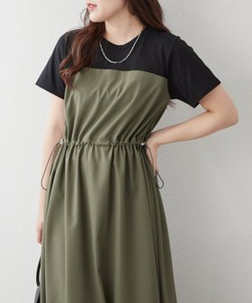 【アンドフォーエバー/RMAF】の一枚でらくちん!ドッキングバルーンワンピース 大人の最旬トレンドファッション＆コーディネート founy(ファウニー) ファッション Fashion レディースファッション Fashion for Women ワンピース Dresses サンダル Sandals, Summer Shoes スマート Smart, Elegant ドッキング Docking, Mixed Material ネックレス Necklace, Pendant Necklace バルーン Balloon, Balloon Silhouette 再入荷 Restock / Back in Stock おすすめ Recommended / Our Picks 夏 Summer 2026年 2026 2026春夏・S/S Spring/Summer 2026 SS26 |ID:prp329100004982517