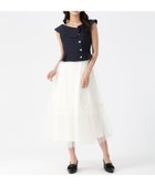 【ミッシュマッシュ/MISCH MASCH】のアシメビッグカラーチュールドッキングワンピース MM627422 ネイビー|ID: prp329100004982522 ipo3291000000037326928