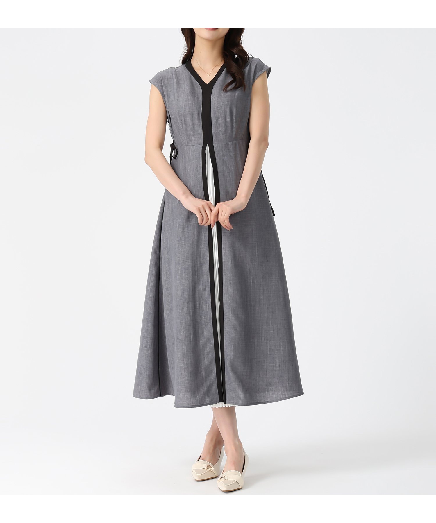 【ミッシュマッシュ/MISCH MASCH】のサイドレースアップ配色ワンピース MM627420 インテリア・キッズ・メンズ・レディースファッション・服の通販 founy(ファウニー) 　ファッション　Fashion　レディースファッション　Fashion for Women　ワンピース　Dresses　レース　Lace, Lace Fabric　ブラック|ID: prp329100004982523 ipo3291000000037326932