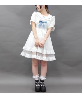 【アクシーズファム/axes femme】のクロス刺繍セーラーミニワンピース 大人の最旬トレンドファッション＆コーディネート founy(ファウニー) ファッション Fashion レディースファッション Fashion for Women ワンピース Dresses おすすめ Recommended / Our Picks チャーム Charm, Pendant チュール Tulip, Tulip Motif リボン Ribbon, Bow |ID:prp329100004982533