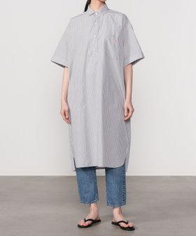 【ビショップ/Bshop】のコットンポプリン 半袖シャツワンピース PLAID WOMEN 大人の最旬トレンドファッション＆コーディネート founy(ファウニー) ファッション Fashion レディースファッション Fashion for Women ワンピース Dresses シャツワンピース / 1枚で着映えコーデ Shirt Dresses コンパクト Compact, Small Size スーピマ Supima, Premium Cotton フランス France, French ポケット Pocket, Pocket Detail 半袖 Short Sleeve, Half Sleeve モチーフ Motif, Design Theme ワーク Workwear, Utility Style エレガント 上品 Elegant |ID:prp329100004982543