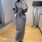【メゾンドラティール/maison de LATIR】のカジュアル過ぎないスウェットロングスリットワンピース 長袖 春 タイトスカート グレー|ID: prp329100004982559 ipo3291000000037327071