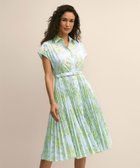【ブルックス ブラザーズ/Brooks Brothers】のポリエステル フローラルプリント プリーツ シャツドレス ブルー|ID: prp329100004982561 ipo3291000000037354956