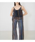 【ノミネ/NOMINE】の【前後着用可】水彩アート ニュアンス柄 2WAY シアー キャミワンピース ロン 大人の最旬トレンドファッション＆コーディネート founy(ファウニー) ファッション Fashion レディースファッション Fashion for Women ワンピース Dresses キャミソールワンピース Camisole Dresses インナー Innerwear オレンジ Orange キャミワンピース Cami Dress, Slip Dress シアー Sheer, See-Through プリント Print, Printed Pattern ボトム Bottoms, Lower Wear リボン Ribbon, Bow 再入荷 Restock / Back in Stock thumbnail ブラウン|ID: prp329100004982575 ipo3291000000037327117