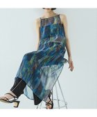 【ノミネ/NOMINE】の【前後着用可】水彩アート ニュアンス柄 2WAY シアー キャミワンピース ロン 大人の最旬トレンドファッション＆コーディネート founy(ファウニー) ファッション Fashion レディースファッション Fashion for Women ワンピース Dresses キャミソールワンピース Camisole Dresses インナー Innerwear オレンジ Orange キャミワンピース Cami Dress, Slip Dress シアー Sheer, See-Through プリント Print, Printed Pattern ボトム Bottoms, Lower Wear リボン Ribbon, Bow 再入荷 Restock / Back in Stock thumbnail ブルーグレー|ID: prp329100004982575 ipo3291000000037327122