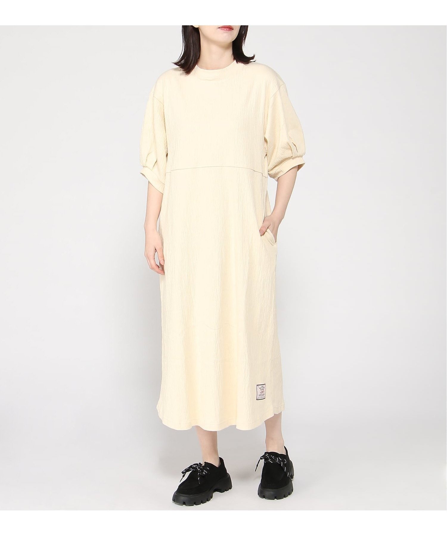 【クリフメイヤー/KRIFF MAYER】の楊柳カットソーワンピース インテリア・キッズ・メンズ・レディースファッション・服の通販 founy(ファウニー) 　ファッション　Fashion　レディースファッション　Fashion for Women　ワンピース　Dresses　シンプル　Simple, Minimal　バランス　Balance, Style Balance　ベーシック　Basic, Essential　ポケット　Pocket, Pocket Detail　ワイド　Wide, Wide Fit　夏　Summer　NATURAL|ID: prp329100004982587 ipo3291000000037327159
