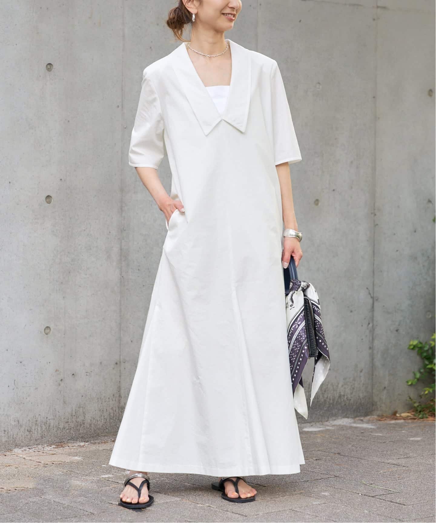 【ヴェルメイユ パー イエナ/VERMEIL par iena】のCotton Linen Flare Dress インテリア・キッズ・メンズ・レディースファッション・服の通販 founy(ファウニー) 　ファッション　Fashion　レディースファッション　Fashion for Women　ワンピース　Dresses　フォーマル・パーティードレス・結婚式用ドレス　Elegant & Casual Dresses　2026年　2026　2026春夏・S/S　Spring/Summer 2026 SS26　アクセサリー　Fashion Accessories　カーディガン　Cardigan, Knitwear　シンプル　Simple, Minimal　ジャケット　Jacket, Outerwear　スニーカー　Sneakers, Trainers　ソックス　Socks, Hosiery　フラット　Flat, Flat Shoes　フレア　Flare, Flared　リネン　Linen, Linen Fabric　エレガント 上品　Elegant　ホワイト|ID: prp329100004982598 ipo3291000000037327199