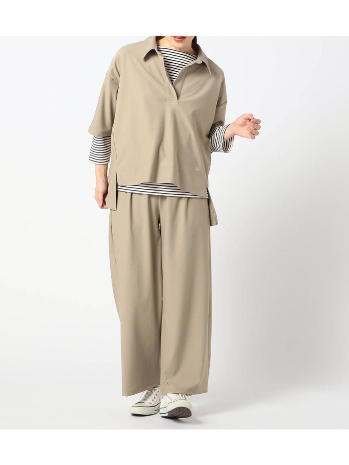 【ニコル/NICOLE】の【セットアップ】キーネックプルオーバー+パンツ インテリア・キッズ・メンズ・レディースファッション・服の通販 founy(ファウニー) https://founy.com/ ファッション Fashion レディースファッション Fashion for Women セットアップ Matching Sets レディースパンツ・ボトムス Pants & Trousers / Bottoms 吸水 Absorbent, Quick-Dry スキッパー Skipper, Open Collar ストレッチ Stretch, Stretchy Fabric セットアップ Set-Up, Coordinated Outfit なめらか Smooth, Silky Texture フラット Flat, Flat Shoes リラックス Relax, Relaxed Fit ワイド Wide, Wide Fit おすすめ Recommended / Our Picks |ID: prp329100004982617 ipo3291000000037327261