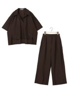 【ニコル/NICOLE】の【セットアップ】キーネックプルオーバー+パンツ 13ブラウン|ID: prp329100004982617 ipo3291000000037327263