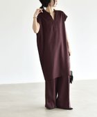 【シップス/SHIPS】のquaranciel 洗濯機可能 スキッパー ワンピース イージー ワイドパンツ セットアップ 大人の最旬トレンドファッション＆コーディネート founy(ファウニー) ファッション Fashion レディースファッション Fashion for Women セットアップ Matching Sets レディースパンツ・ボトムス Pants & Trousers / Bottoms 洗える Machine Washable コクーン Cocoon, Cocoon Silhouette スキッパー Skipper, Open Collar スタンド Stand Collar, Upright Stand ストレート Straight, Straight Cut スリーブ Sleeve, Long Sleeve / Short Sleeve セットアップ Set-Up, Coordinated Outfit センター Center, Center Line ドレープ Drape, Draping Fabric 人気 Popular, Best Seller フレンチ French, French Style 楽ちん Easy Fit, Comfortable ワイド Wide, Wide Fit 旅行 Travel ビジネス 仕事 通勤 Business / Work / Commuting 2026年 2026 2026春夏・S/S Spring/Summer 2026 SS26 thumbnail ブラウン|ID: prp329100004982628 ipo3291000000037327295