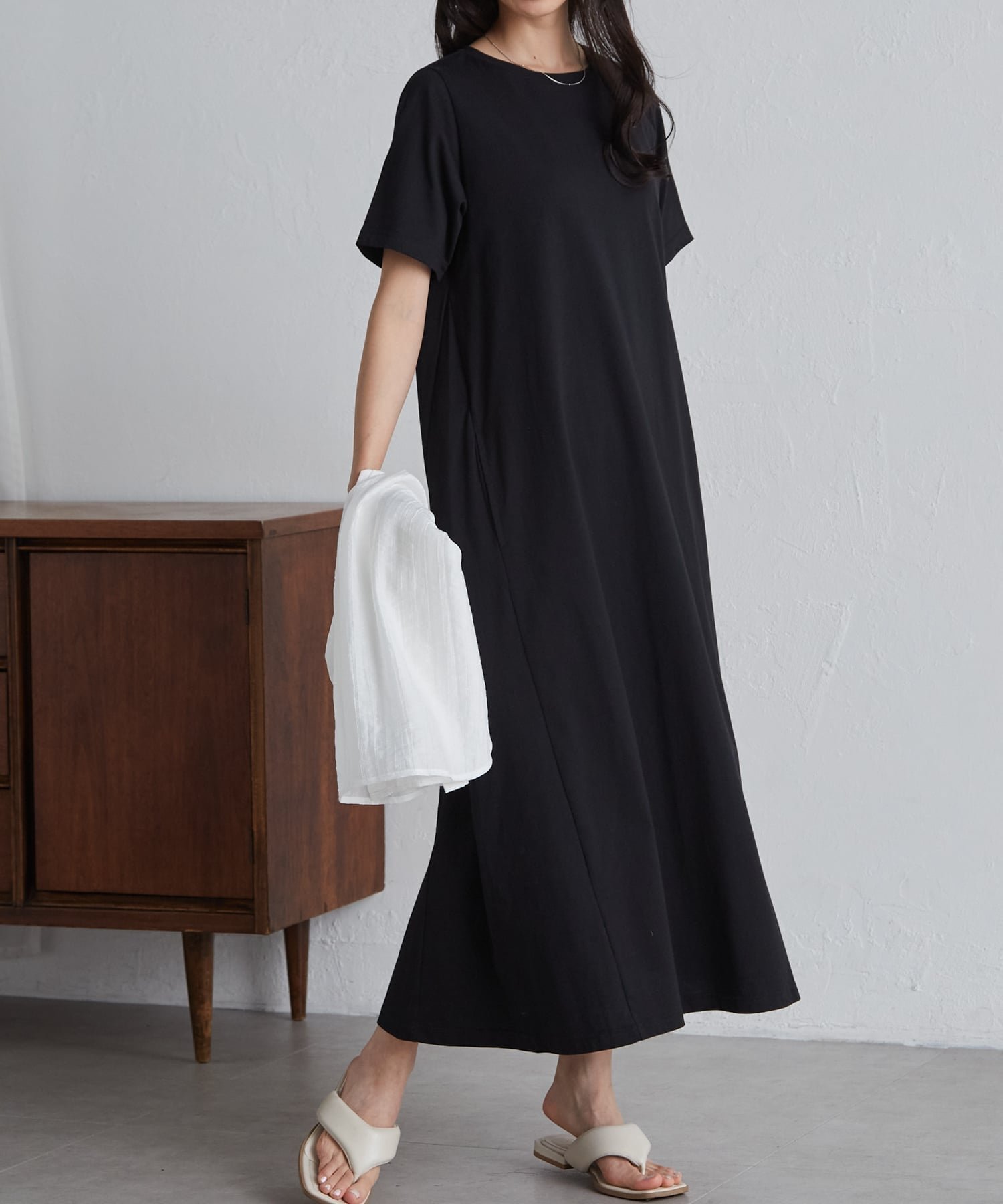 【ラナン/Ranan】のRanan/多機能ベーシックTワンピース 大人の最旬トレンドファッション＆コーディネート founy(ファウニー) 　ファッション　Fashion　レディースファッション　Fashion for Women　ワンピース　Dresses　おすすめ　Recommended / Our Picks　シャーリング　Shirring, Ruched　シンプル　Simple, Minimal　バランス　Balance, Style Balance　プリント　Print, Printed Pattern　ベーシック　Basic, Essential　ポケット　Pocket, Pocket Detail　マキシ　Maxi, Full Length　吸水　Absorbent, Quick-Dry　夏　Summer　 other-1|ID: prp329100004982641 ipo3291000000037327345