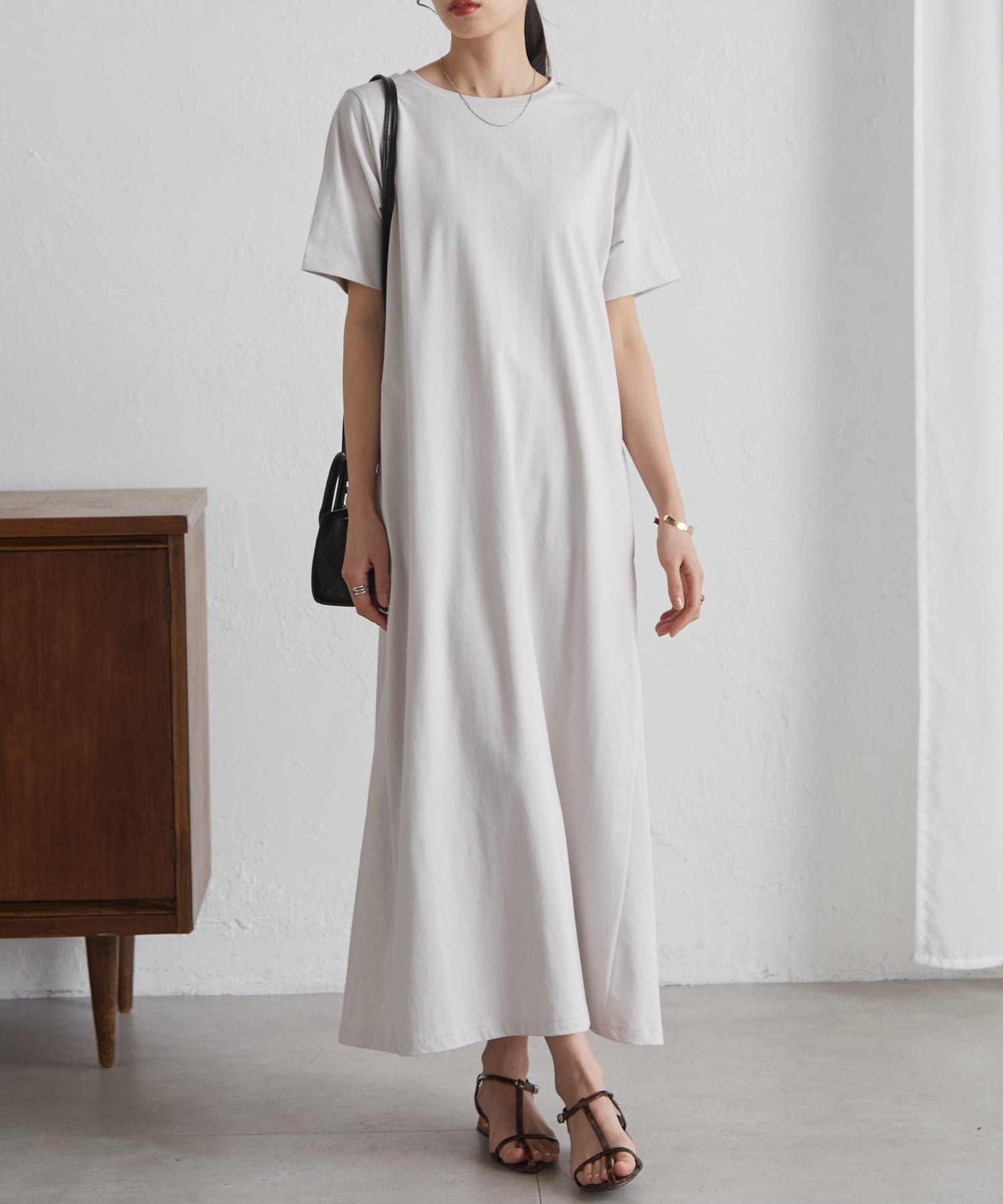 【ラナン/Ranan】のRanan/多機能ベーシックTワンピース インテリア・キッズ・メンズ・レディースファッション・服の通販 founy(ファウニー) 　ファッション　Fashion　レディースファッション　Fashion for Women　ワンピース　Dresses　おすすめ　Recommended / Our Picks　シャーリング　Shirring, Ruched　シンプル　Simple, Minimal　バランス　Balance, Style Balance　プリント　Print, Printed Pattern　ベーシック　Basic, Essential　ポケット　Pocket, Pocket Detail　マキシ　Maxi, Full Length　吸水　Absorbent, Quick-Dry　夏　Summer　GRJ|ID: prp329100004982641 ipo3291000000037327347