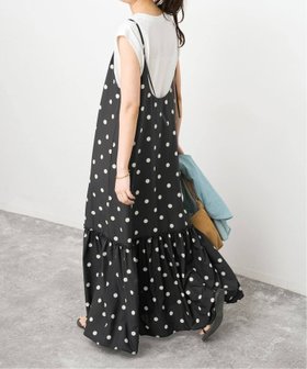 【スピック&スパン/Spick & Span】の《一部店舗+WEB限定 / 》ドットティアードキャミソールワンピース 大人の最旬トレンドファッション＆コーディネート founy(ファウニー) ファッション Fashion レディースファッション Fashion for Women ワンピース Dresses インナー Innerwear ストレッチ Stretch, Stretchy Fabric フェミニン Feminine, Girly リラックス Relax, Relaxed Fit エレガント 上品 Elegant |ID:prp329100004982642