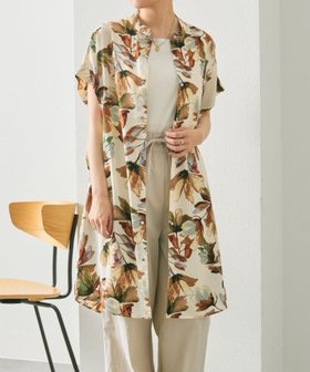 【イア パピヨネ/ear PAPILLONNER】の花柄ボタンワンピース【SUM1 STYLE】 大人の最旬トレンドファッション＆コーディネート founy(ファウニー) ファッション Fashion レディースファッション Fashion for Women ワンピース Dresses ウェーブ Wavy Pattern シンプル Simple, Minimal チュニック Tunic, Long Top ボトム Bottoms, Lower Wear ポケット Pocket, Pocket Detail 羽織 Haori, Light Jacket 無地 Plain, Solid Color おすすめ Recommended / Our Picks |ID:prp329100004982645