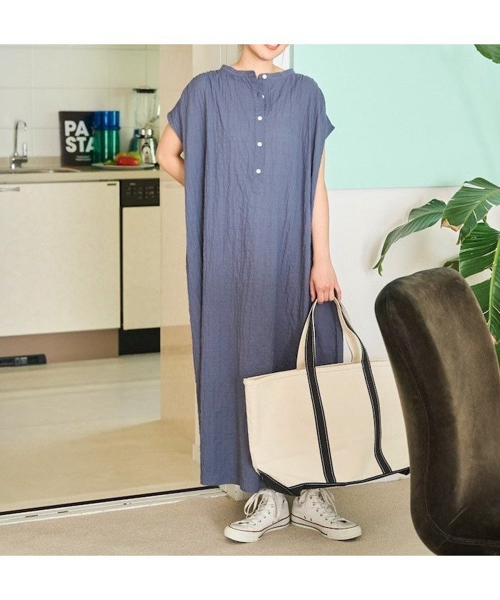 【フリークスストア/FREAK'S STORE】の限定展開 ナチュラル ポコポコ フレンチ スリーブ ワンピース インテリア・キッズ・メンズ・レディースファッション・服の通販 founy(ファウニー) 　ファッション　Fashion　レディースファッション　Fashion for Women　ワンピース　Dresses　2026年　2026　2026春夏・S/S　Spring/Summer 2026 SS26　スリーブ　Sleeve, Long Sleeve / Short Sleeve　フレンチ　French, French Style　リラックス　Relax, Relaxed Fit　夏　Summer　S/S・春夏　SS, Spring/Summer, Warm Season　ネイビー|ID: prp329100004982646 ipo3291000000037327365