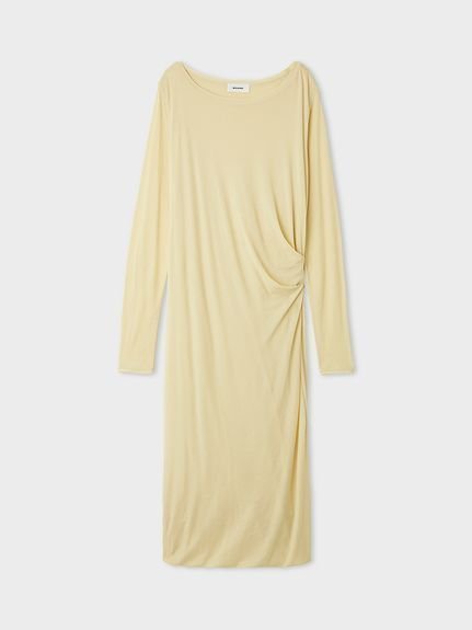 【ミースロエ/MIESROHE】の【洗える】シアーツイストカットワンピース インテリア・キッズ・メンズ・レディースファッション・服の通販 founy(ファウニー) 　ファッション　Fashion　レディースファッション　Fashion for Women　ワンピース　Dresses　カットソー　Cut and Sewn Top　スマート　Smart, Elegant　ツイスト　Tweed, Tweed Fabric　パターン　Pattern, Design Print　洗える　Machine Washable　YEL[032]|ID: prp329100004982647 ipo3291000000037327368
