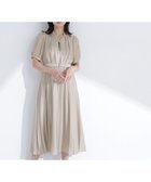 【ナチュラル ビューティー ベーシック/NATURAL BEAUTY BASIC】のフロントボタンプリーツワンピース 大人の最旬トレンドファッション＆コーディネート founy(ファウニー) ファッション Fashion レディースファッション Fashion for Women ワンピース Dresses シルバー Silver, Metallic Silver スキッパー Skipper, Open Collar スリーブ Sleeve, Long Sleeve / Short Sleeve フロント Front, Front Design プリーツ Pleats, Pleated エレガント 上品 Elegant thumbnail ベージュ|ID: prp329100004982649 ipo3291000000037327376