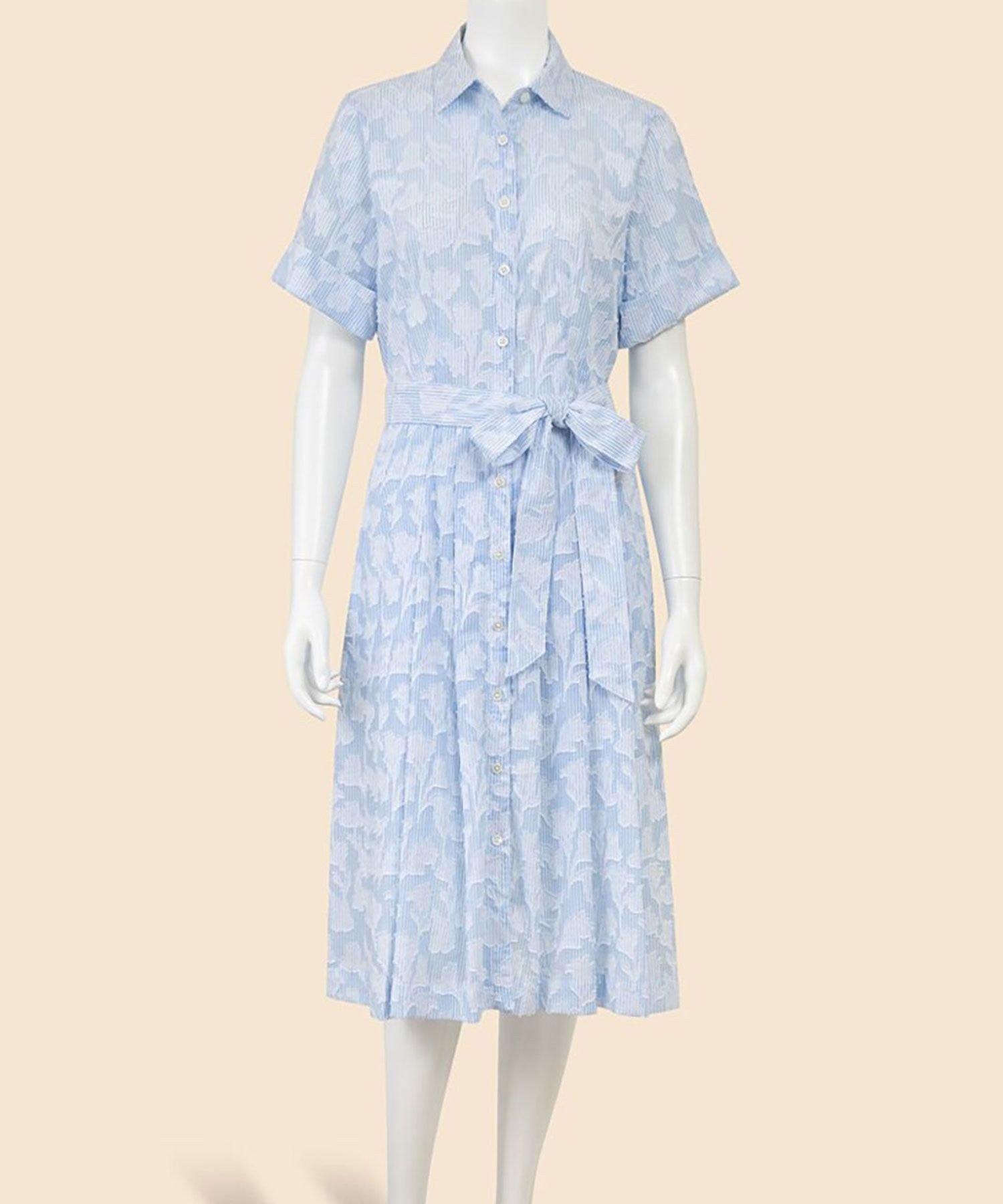 【ブルックス ブラザーズ/Brooks Brothers】のコットン ジャカード ショートスリーブシャツドレス 大人の最旬トレンドファッション＆コーディネート founy(ファウニー) 　ファッション　Fashion　レディースファッション　Fashion for Women　トップス・カットソー　Cut & Sew Tops　シャツ・ブラウス・オフィスカジュアル　Elegant Blouses & Button-Ups　ワンピース　Dresses　フォーマル・パーティードレス・結婚式用ドレス　Elegant & Casual Dresses　クラシカル　Classical, Vintage-Inspired　ジャカード／ジャガード　Jacquard, Woven Pattern　ストライプ　Stripe, Striped Pattern　スリット　Slit, Slit Detail　ドレス　Dress, One-Piece　ポケット　Pocket, Pocket Detail　半袖　Short Sleeve, Half Sleeve　 other-1|ID: prp329100004982677 ipo3291000000037327457