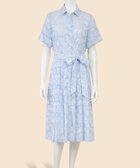 【ブルックス ブラザーズ/Brooks Brothers】のコットン ジャカード ショートスリーブシャツドレス 大人の最旬トレンドファッション＆コーディネート founy(ファウニー) ファッション Fashion レディースファッション Fashion for Women トップス・カットソー Cut & Sew Tops シャツ・ブラウス・オフィスカジュアル Elegant Blouses & Button-Ups ワンピース Dresses フォーマル・パーティードレス・結婚式用ドレス Elegant & Casual Dresses クラシカル Classical, Vintage-Inspired ジャカード／ジャガード Jacquard, Woven Pattern ストライプ Stripe, Striped Pattern スリット Slit, Slit Detail ドレス Dress, One-Piece ポケット Pocket, Pocket Detail 半袖 Short Sleeve, Half Sleeve thumbnail ブルー|ID: prp329100004982677 ipo3291000000037327458