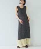 【その他のブランド/Other】のメランジニットワンピース 大人の最旬トレンドファッション＆コーディネート founy(ファウニー) ファッション Fashion レディースファッション Fashion for Women ワンピース Dresses ニットワンピース Knit Dresses デニム Denim, Jeans Material ノースリーブ Sleeveless, No-Sleeve フィット Fit, Slim Fit ワイド Wide, Wide Fit 夏 Summer 透かし Cut-Out, Lacework thumbnail ブラック|ID: prp329100004982685 ipo3291000000037327481