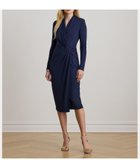 【ラルフローレン/RALPH LAUREN】のツイストフロント ジャージー サープリス ドレス 大人の最旬トレンドファッション＆コーディネート founy(ファウニー) ファッション Fashion レディースファッション Fashion for Women ワンピース Dresses フォーマル・パーティードレス・結婚式用ドレス Elegant & Casual Dresses エレガント 上品 Elegant ストレッチ Stretch, Stretchy Fabric スプリング Spring, Spring Collection ツイスト Tweed, Tweed Fabric ドレス Dress, One-Piece フロント Front, Front Design プリーツ Pleats, Pleated ラップ Wrap, Wrap Design 長袖 Long Sleeve, Full Sleeve thumbnail 410ネイビー|ID: prp329100004982686 ipo3291000000037327485