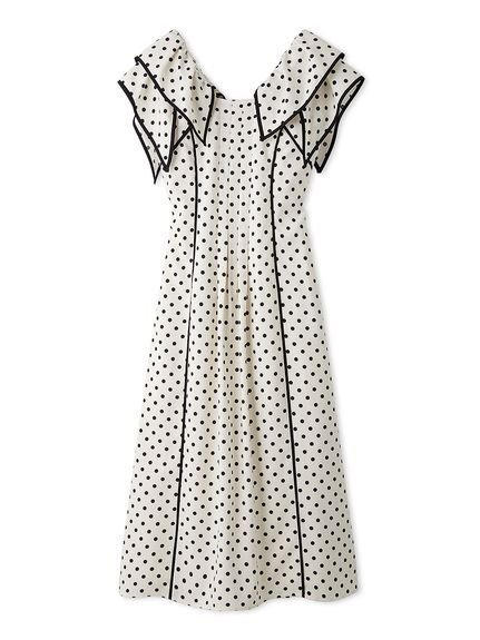 【スナイデル/SNIDEL】の【WEB限定00サイズあり】ラッフルカラープリントワンピース 大人の最旬トレンドファッション＆コーディネート founy(ファウニー) 　ファッション　Fashion　レディースファッション　Fashion for Women　ワンピース　Dresses　ウェーブ　Wavy Pattern　エレガント 上品　Elegant　シェイプ　Shape, Slim Fit　スカーフ　Scarf, Neckwear　ストレート　Straight, Straight Cut　スマート　Smart, Elegant　ドット　Polka Dot, Dot Pattern　パイピング　Piping, Trim Design　フラワー　Flower, Floral　フロント　Front, Front Design　プリント　Print, Printed Pattern　リボン　Ribbon, Bow　おすすめ　Recommended / Our Picks　 other-1|ID: prp329100004982701 ipo3291000000037327530