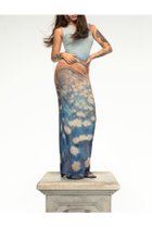 【デシグアル/Desigual】のスイレンのドレープドレス 大人の最旬トレンドファッション＆コーディネート founy(ファウニー) ファッション Fashion レディースファッション Fashion for Women ワンピース Dresses フォーマル・パーティードレス・結婚式用ドレス Elegant & Casual Dresses カラフル Colorful Design シューズ Shoes, Footwear チュール Tulip, Tulip Motif デニム Denim, Jeans Material ドレス Dress, One-Piece ドレープ Drape, Draping Fabric ノースリーブ Sleeveless, No-Sleeve パターン Pattern, Design Print パッチワーク Patchwork, Mixed Fabric プリント Print, Printed Pattern メンズ Men's, Menswear thumbnail ブルー/5045|ID: prp329100004982715 ipo3291000000037327580