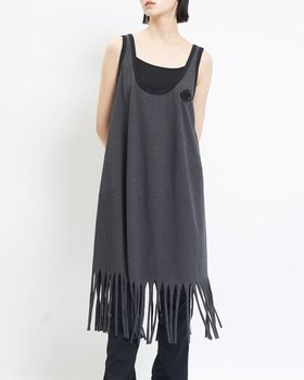 【ゴム/gomme】のフリンジワンピース 大人の最旬トレンドファッション＆コーディネート founy(ファウニー) ファッション Fashion レディースファッション Fashion for Women ワンピース Dresses おすすめ Recommended / Our Picks インナー Innerwear キャミソール Camisole, Spaghetti Strap Top プリント Print, Printed Pattern ボトム Bottoms, Lower Wear ポケット Pocket, Pocket Detail |ID:prp329100004982745