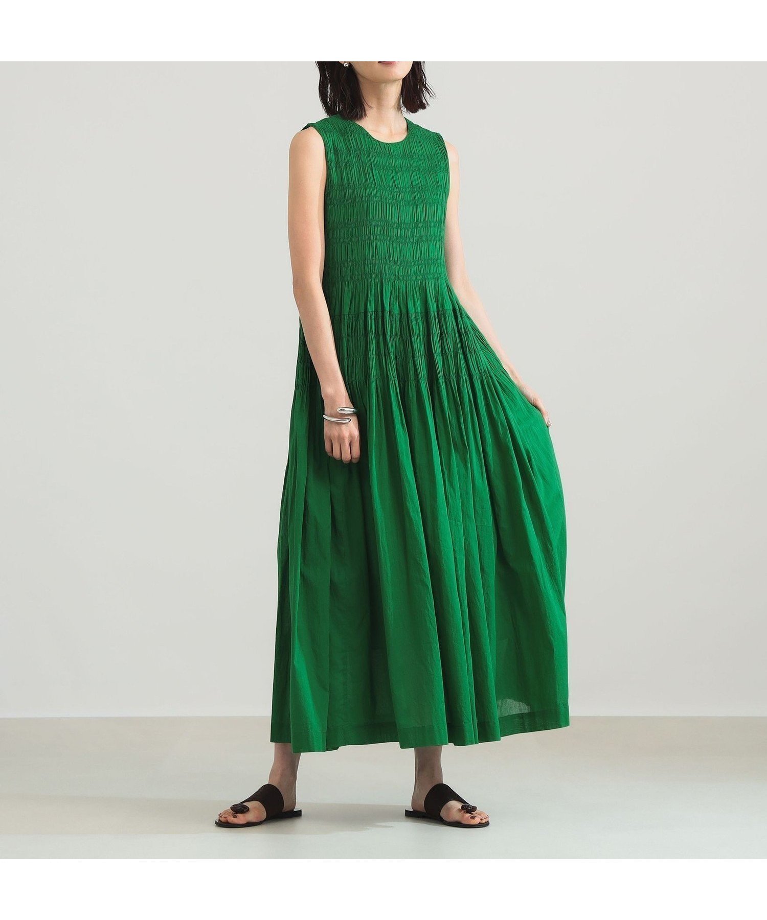 【デミルクス ビームス/Demi-Luxe BEAMS】のne Quittez pas / ボイル シャーリング ワンピース インテリア・キッズ・メンズ・レディースファッション・服の通販 founy(ファウニー) 　ファッション　Fashion　レディースファッション　Fashion for Women　ワンピース　Dresses　インド　Indian Textile　カーディガン　Cardigan, Knitwear　コンパクト　Compact, Small Size　シャーリング　Shirring, Ruched　ジャケット　Jacket, Outerwear　ノースリーブ　Sleeveless, No-Sleeve　ビーチ　Beach, Seaside　フィット　Fit, Slim Fit　プリント　Print, Printed Pattern　別注　Limited Edition, Custom Order　モダン　Modern, Contemporary　レギュラー　Regular, Standard Fit　レース　Lace, Lace Fabric　おすすめ　Recommended / Our Picks　夏　Summer　旅行　Travel　エレガント 上品　Elegant　別注GREEN|ID: prp329100004982764 ipo3291000000037327737